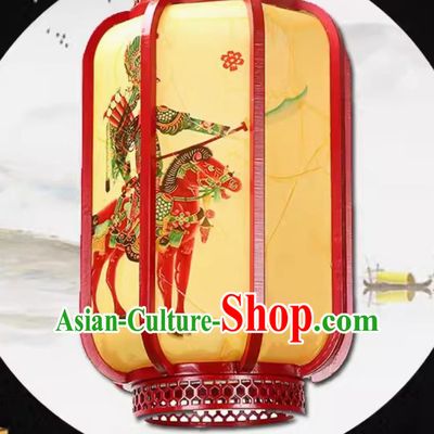 25cm Sheepskin Lantern Custom Red Chandelier Antique Chinese Style Handmade Palace Lantern