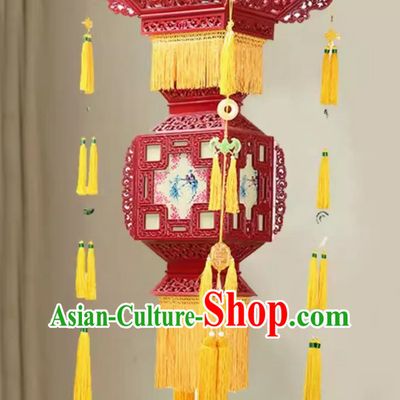 106cm Solid Wood Palace Lantern Ancient Chinese Style Ming And Qing Dynasty Floor Lamp Dunhuang Mural Temple Palace Lantern