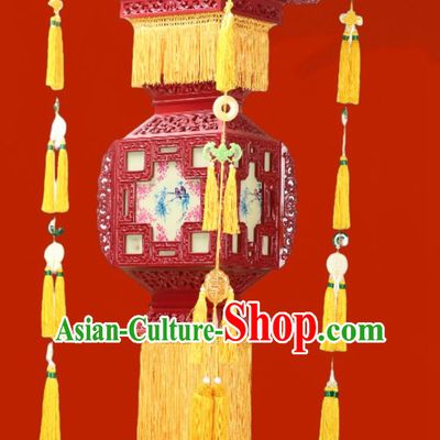 106cm Solid Wood Palace Lantern Ancient Chinese Style Ming And Qing Dynasty Floor Lamp Dunhuang Mural Temple Palace Lantern