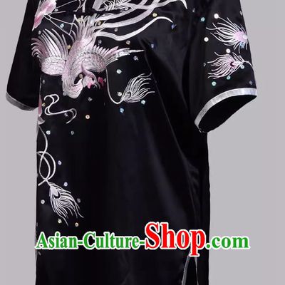 Martial Arts Embroidered Phoenix Fan Training Suit Women Changquan Nanquan Colorful Uniform Kung Fu Competition Suit