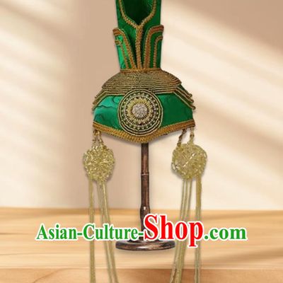 Green Mongolian Ladies Adults And Children Green Tall Hats Minority Headwear Photography Photo Wedding Hats