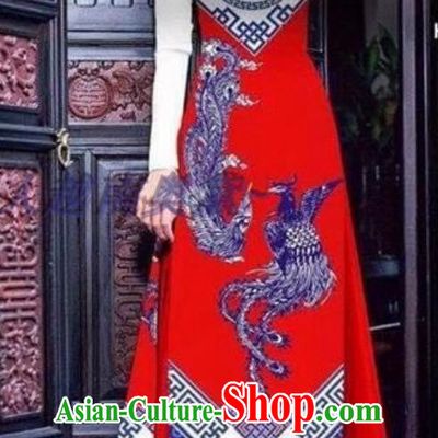 Vietnam Ao Dai Cheongsam Etiquette Training Clothing Cheongsam Team Performance Clothing Dance Clothing
