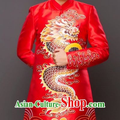 Vietnamese Men Tops Catwalk Costumes Groom Costumes Stage Costumes