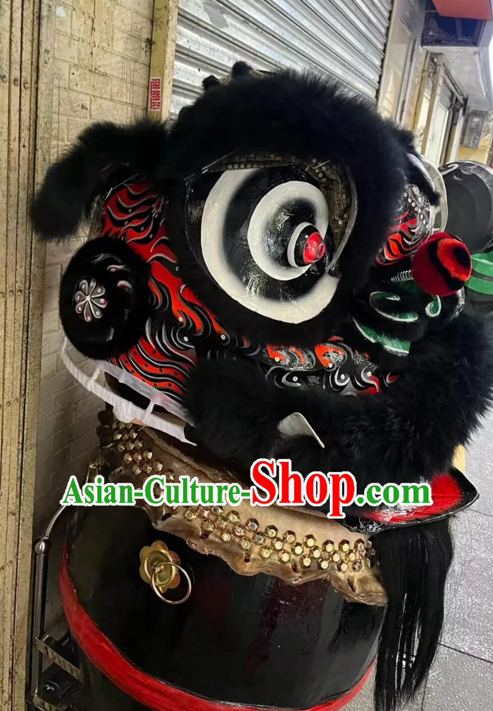 Chinese Professional Dancing Lion Top Black Wool Fut San Lion Handmade Dance Lion Costume Complete Set Chinese Professional Dancing Lion Top Black Wool Fut San Lion Handmade Dance Lion Costume Complete Set