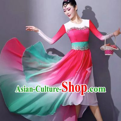 Classical Dance Costumes For Women Chinese Modern Opening Gradient Dance Performance Clothing Umbrella Dance Long Dress