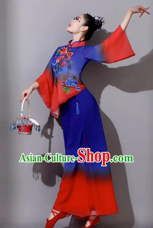 Yangko Costume Classical Dance Clothing Performance Costume Female Fan Dance Outfit Yangko Costume Classical Dance Clothing Performance Costume Female Fan Dance Outfit