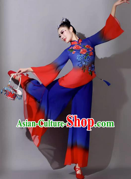 Yangko Costume Classical Dance Clothing Performance Costume Female Fan Dance Outfit Yangko Costume Classical Dance Clothing Performance Costume Female Fan Dance Outfit