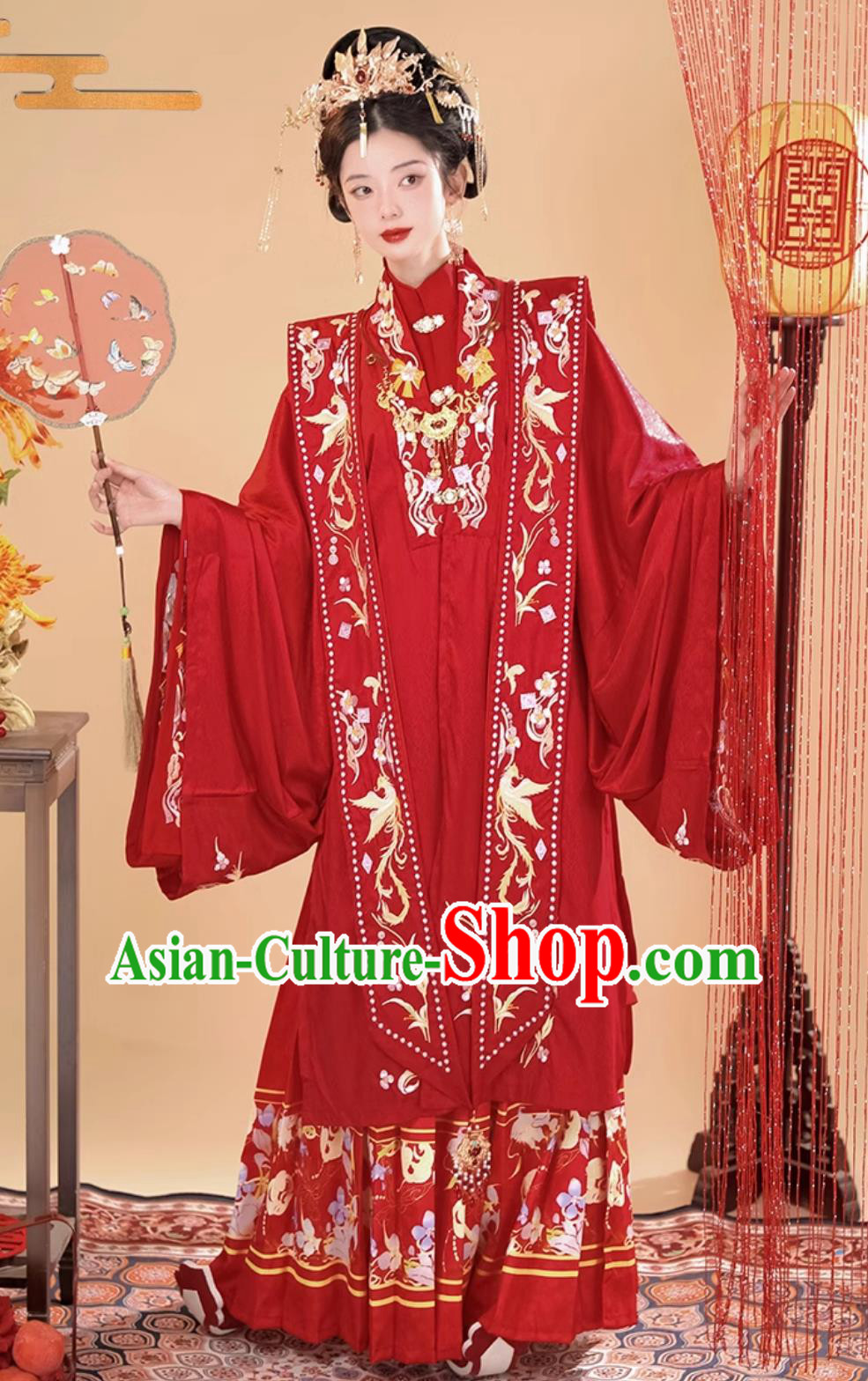 Chinese Traditional Wedding Clothing Woman Hanfu Red Dress Ancient Empress Costumes Chinese Traditional Wedding Clothing Woman Hanfu Red Dress Ancient Empress Costumes