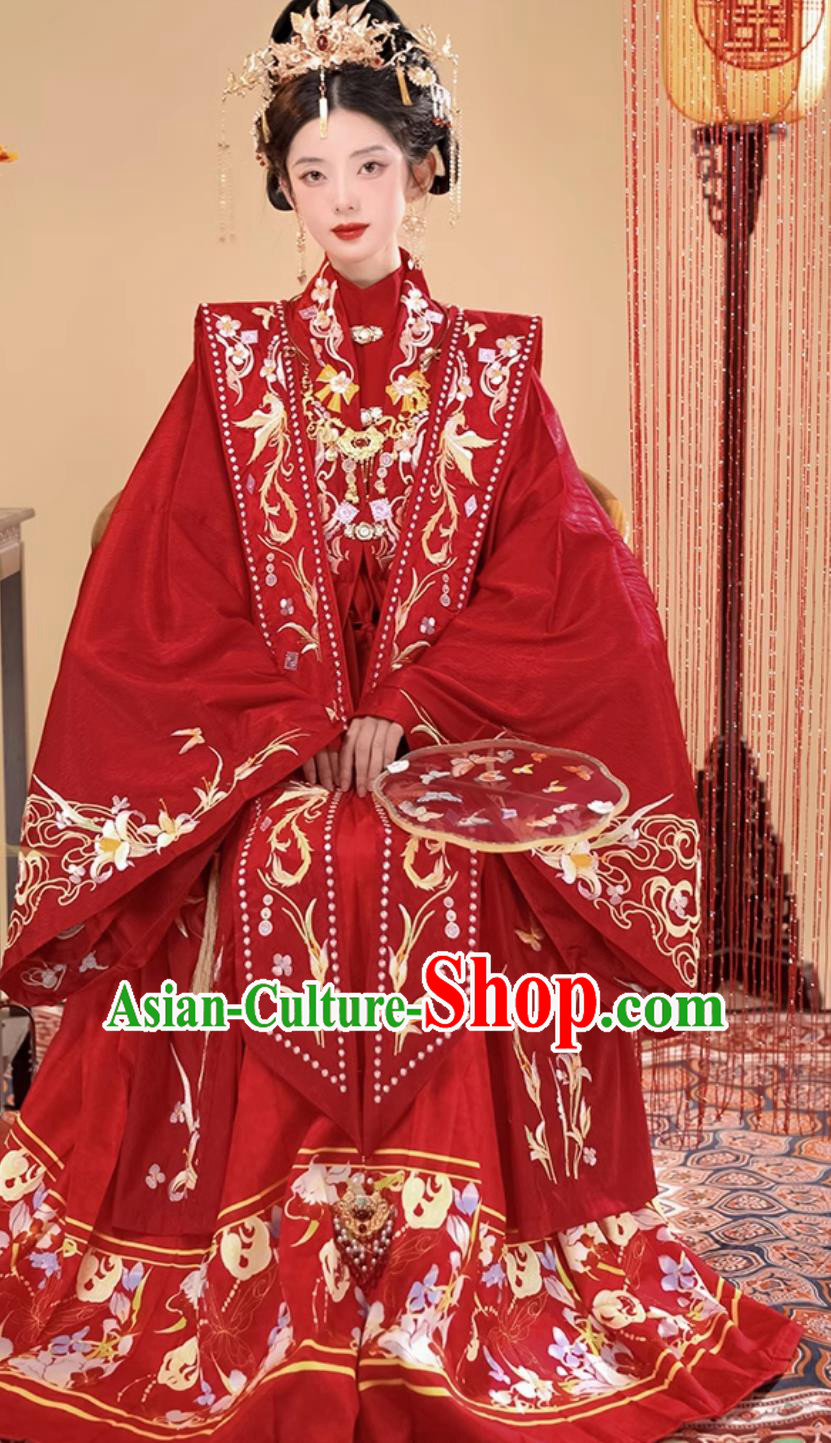 Chinese Traditional Wedding Clothing Woman Hanfu Red Dress Ancient Empress Costumes Chinese Traditional Wedding Clothing Woman Hanfu Red Dress Ancient Empress Costumes