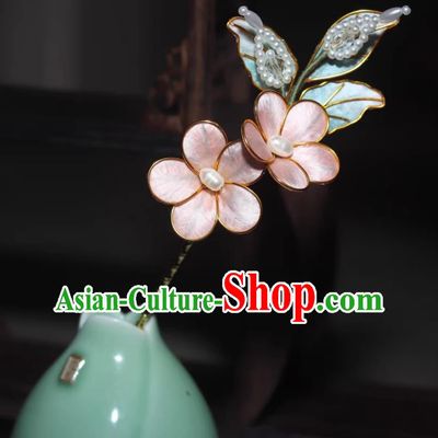 Hanfu Headwear Chinese Qipao Ancient Hair Jewelry Intangible Cultural Heritage Silk Velvet Flower Hair Stick Plum Blossom Hairpin