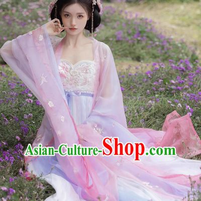 Online Shop Hanfu Chinese Southern Dynasties Princess Embroidered Pink Dresses Ancient Empress Garment Costumes