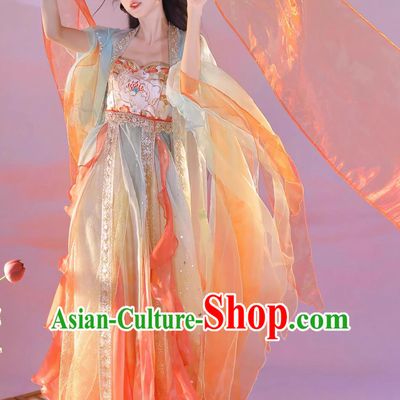 Online Shop Hanfu Chinese Tang Dynasty Princess Carp Dresses Ancient Goddess Embroidered Garment Costumes