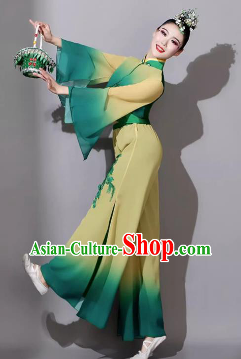 Yangge Dance Performance Costume For Women Chinese Jiaozhou Yangge Fan Dance Costume Yangge Dance Performance Costume For Women Chinese Jiaozhou Yangge Fan Dance Costume