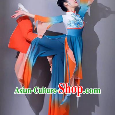 Jiaozhou Yangge Performance Costume Female Chinese Umbrella Dance Art Examination Clothing Classical Dance Fan Dance Outfit