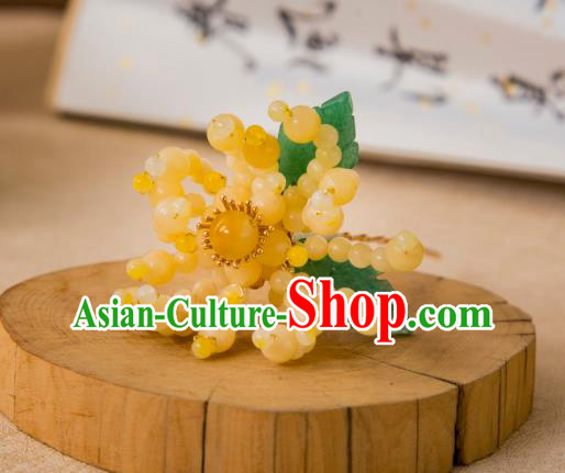 Handmade Qipao Beads Hairpin China Hanfu Hair Jewelry Ancient Song Dynasty Young Lady Headpiece Handmade Qipao Beads Hairpin China Hanfu Hair Jewelry Ancient Song Dynasty Young Lady Headpiece
