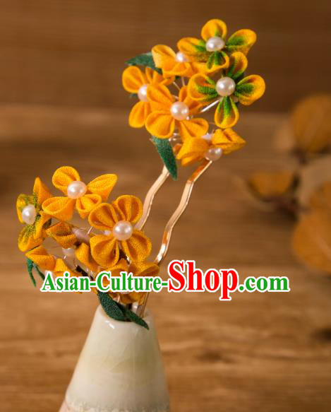 China Ancient Song Dynasty Young Lady Flower Headpiece Handmade Hairpin Hanfu Hair Jewelry China Ancient Song Dynasty Young Lady Flower Headpiece Handmade Hairpin Hanfu Hair Jewelry