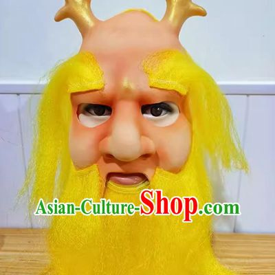 Top Handmade Dragon King of the South Sea Mask Chinese Journey to the West Ao Qin Headdress