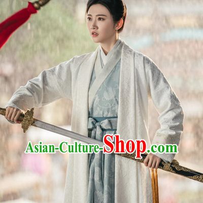China TV Drama The Legend of Zhuohua Super Heroine Mu Zhuo Hua Dresses Ancient Swordswoman Garment Costumes