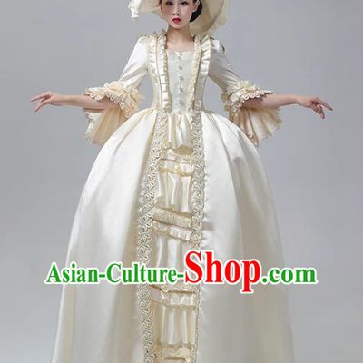 Rococo Drama Photo Shoot Clothing European Court Dress Medieval Retro Costume Runway Show Champagne Outfit