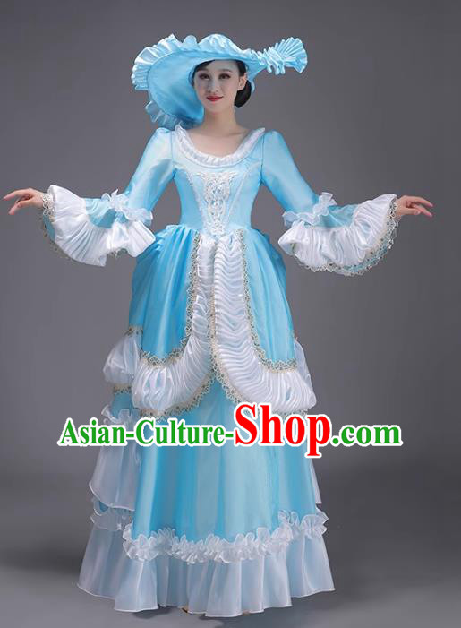European Court Garment French Medieval Rococo Retro Style Princess Costume Drama Ladies Long Dress European Court Garment French Medieval Rococo Retro Style Princess Costume Drama Ladies Long Dress