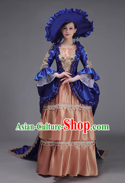 European Court Dress British Medieval Rococo Princess Costume Retro Style Runway Drama Clothing European Court Dress British Medieval Rococo Princess Costume Retro Style Runway Drama Clothing