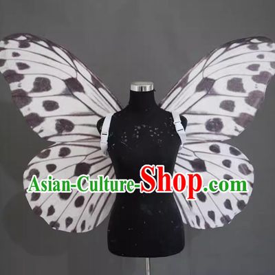 Top Stage Show Butterfly Wings Deluxe Model Show Wings Handmade Grey Butterfly Prop