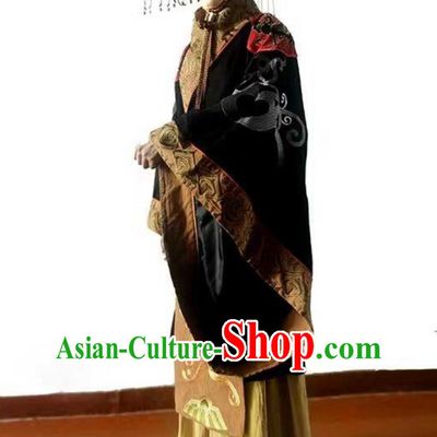 Film and Television Costume Ancient Qin Shi Huang Costume Chinese Qin Dynasty Embroidered Hanfu First Emperor Robes