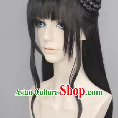 Anime Mo Dao Zu Shi Sister Jiang Yanli Wig Handmade Young Lady Headwear Ancient Chinese Hanfu Princess Hairpiece