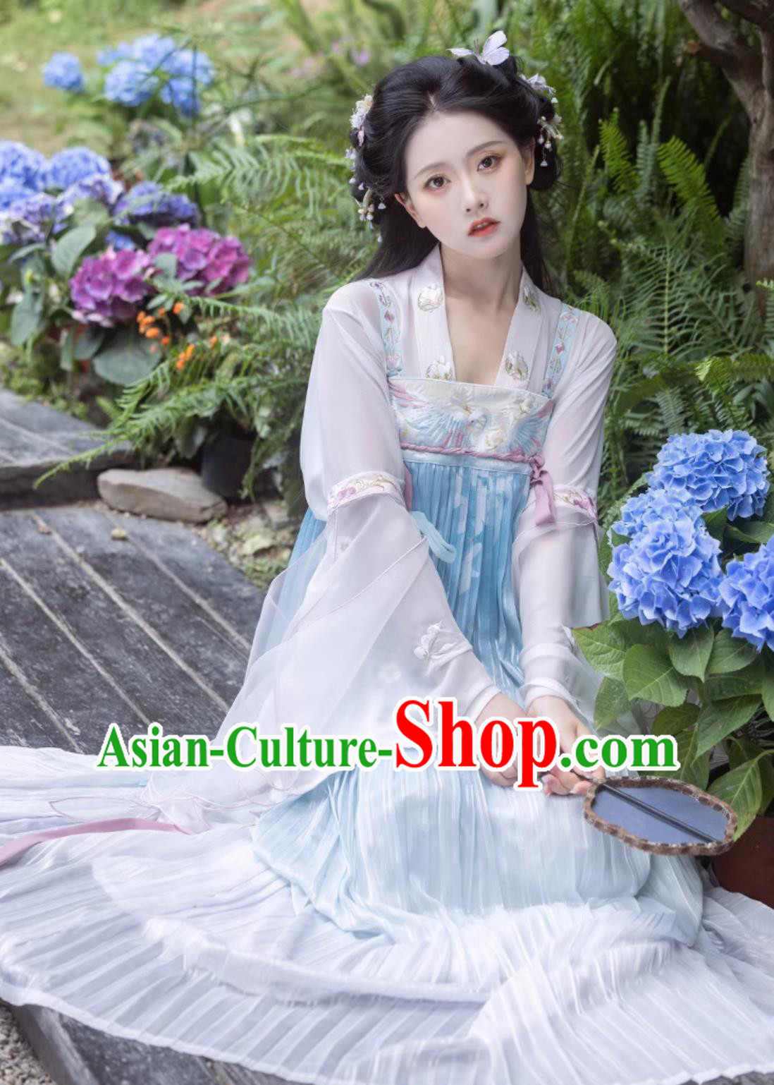 Traditional Tang Dynasty Princess Blue Hanfu Dress Ancient Chinese Clothing Traditional Tang Dynasty Princess Blue Hanfu Dress Ancient Chinese Clothing