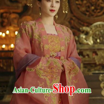 Ancient China Hanfu Chinese Traditional Tang Dynasty Empress Clothing TV Series The Promise of Chang An He Lan Ming Yu Dress