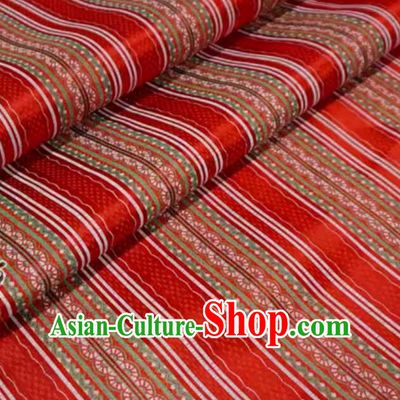 Top DIY Hanfu Cloth Material Chinese Classical Pattern Red Brocade Traditional Qipao Fabric