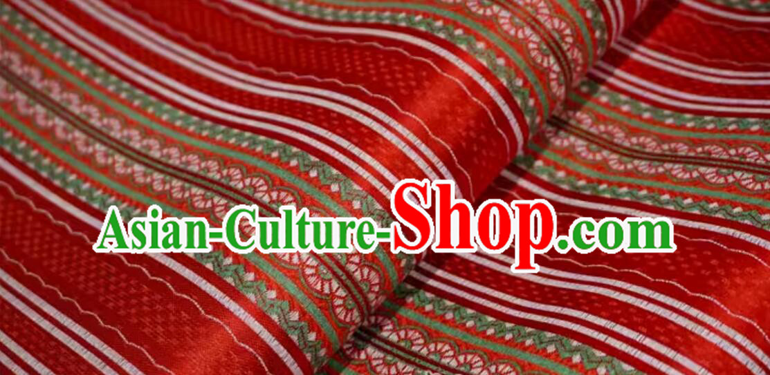 Top DIY Hanfu Cloth Material Chinese Classical Pattern Red Brocade Traditional Qipao Fabric Top DIY Hanfu Cloth Material Chinese Classical Pattern Red Brocade Traditional Qipao Fabric