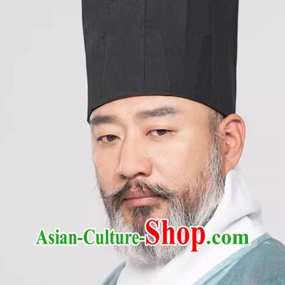 Chinese Ming Dynasty Lord Headdress Ancient China Squire Hat Traditional Hanfu Fangshan Square Headwear