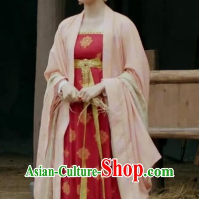 TV Series The Promise of Chang An Hanfu Dress Ancient China Princess Clothing Chinese Traditional Tang Dynasty Woman Costumes