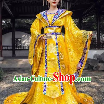 Tang Dynasty Empress Costumes Ancient Chinese Clothing Traditional Hanfu Online Shop Wide Sleeve Dress