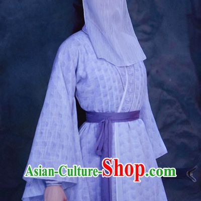 China Ancient Female Assassin Clothing Wuxia Drama Lilac Dress 2023 TV Series A Journey To Love Swordswoman Ren Ru Yi Costume