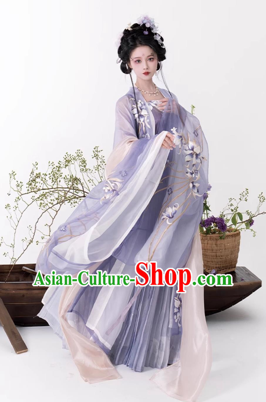 China Ancient Princess Clothing Traditional Hanfu Song Dynasty Woman Purple Dress China Ancient Princess Clothing Traditional Hanfu Song Dynasty Woman Purple Dress