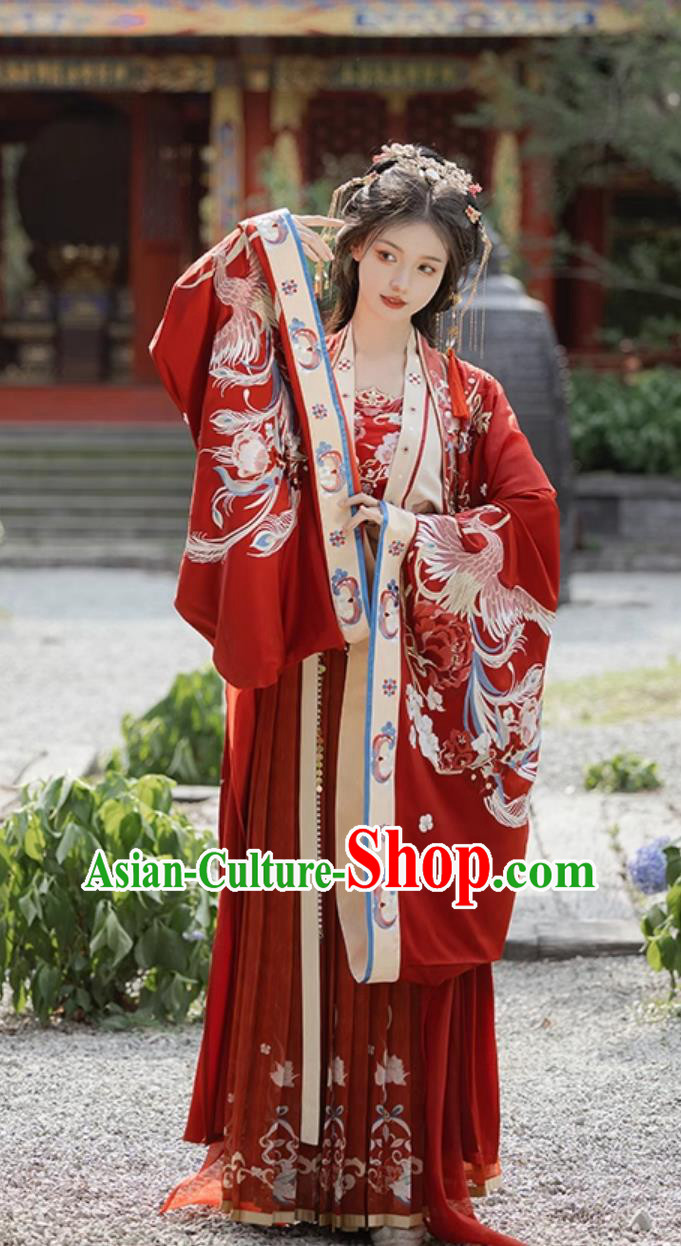 China Ancient Bride Clothing Traditional Wedding Hanfu Song Dynasty Royal Princess Red Dress China Ancient Bride Clothing Traditional Wedding Hanfu Song Dynasty Royal Princess Red Dress