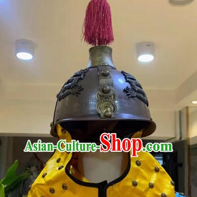 Handmade Chinese Qing Dynasty Emperor Qianlong Helmet