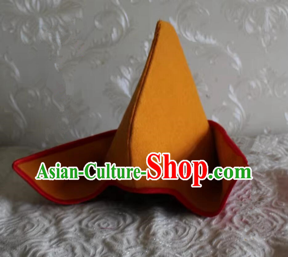 Handmade China Xizang Lama Headwear Traditional Tibetan Monk Woolen Hat Handmade China Xizang Lama Headwear Traditional Tibetan Monk Woolen Hat