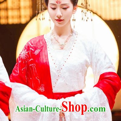 Ancient China Tang Dynasty Dance Lady Costume 2023 Wuxia TV Series A Journey To Love Ren Ru Yi White Dress
