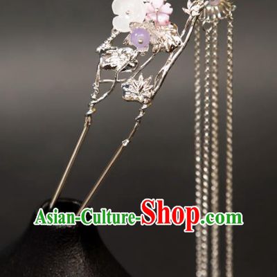 China Ancient Princess Tassel Hairpin Handmade Song Dynasty Hair Clip Traditional Chinese Hanfu Hair Jewelry
