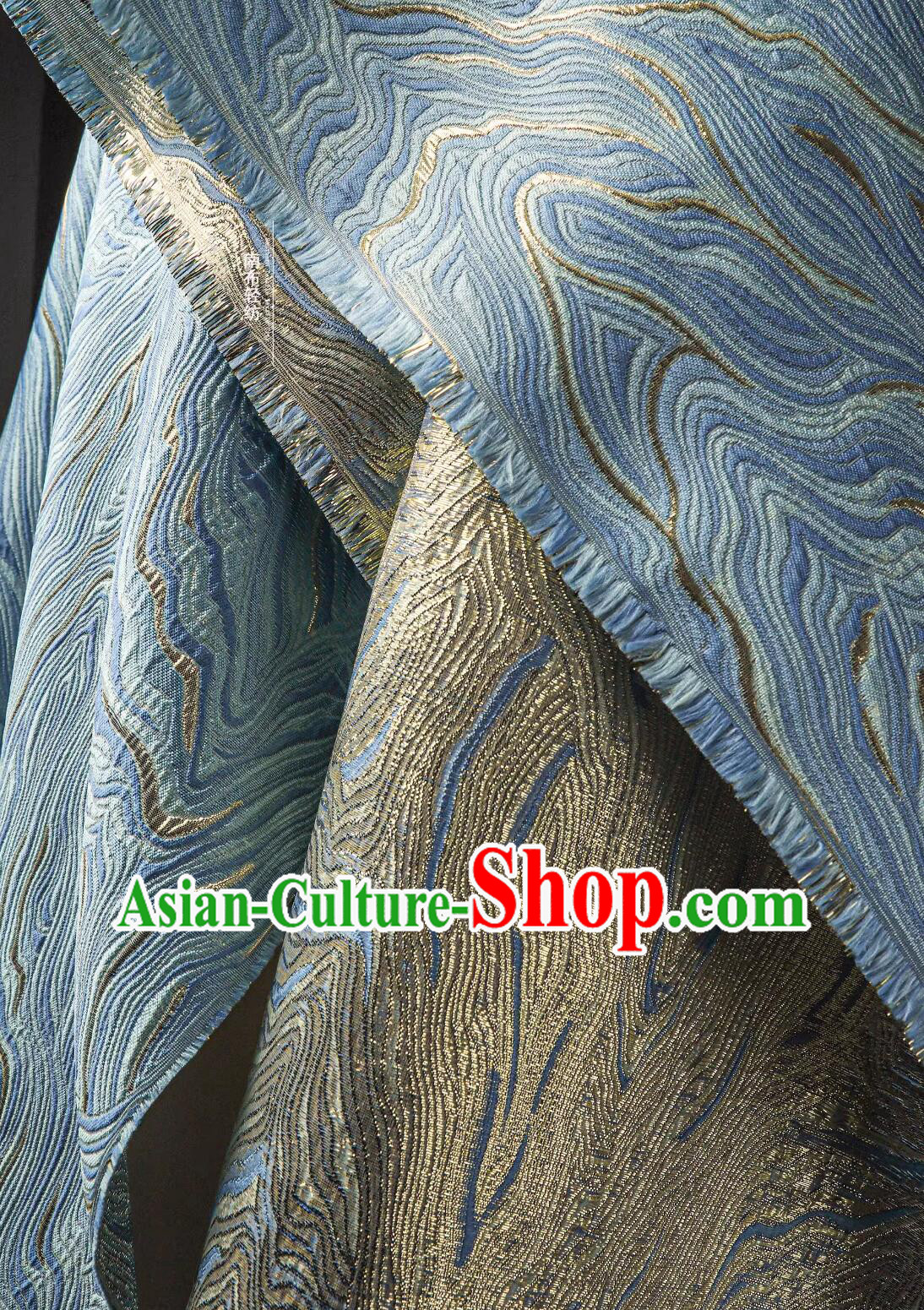 Classical Ripple Pattern Design Fabric Top Brocade Fabric Dress Coat Cloth Material Classical Ripple Pattern Design Fabric Top Brocade Fabric Dress Coat Cloth Material