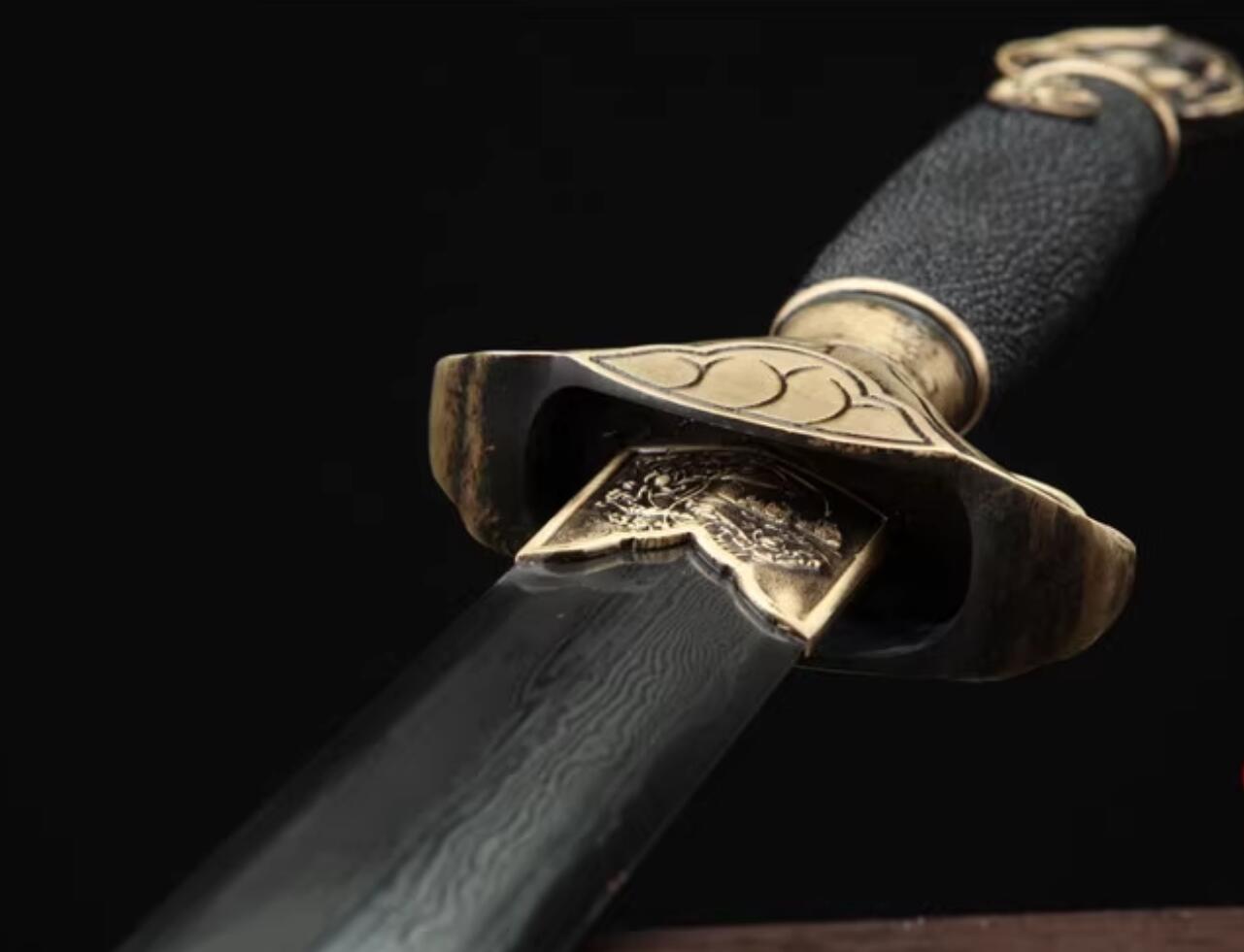 Handmade China Longquan Sword Song Dynasty Genuine Stingray Skin Sword Handmade China Longquan Sword Song Dynasty Genuine Stingray Skin Sword