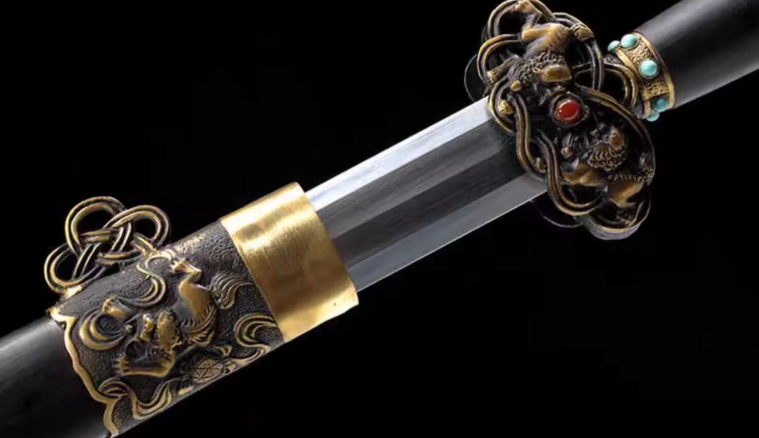 Handmade China Longquan Sword Song Dynasty Carving Lion Sword Handmade China Longquan Sword Song Dynasty Carving Lion Sword