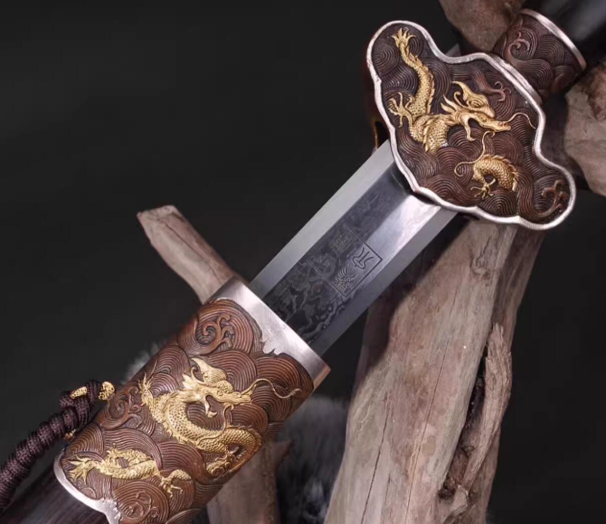 Handmade China Longquan Sword Song Dynasty Carving Dragon Sword Handmade China Longquan Sword Song Dynasty Carving Dragon Sword