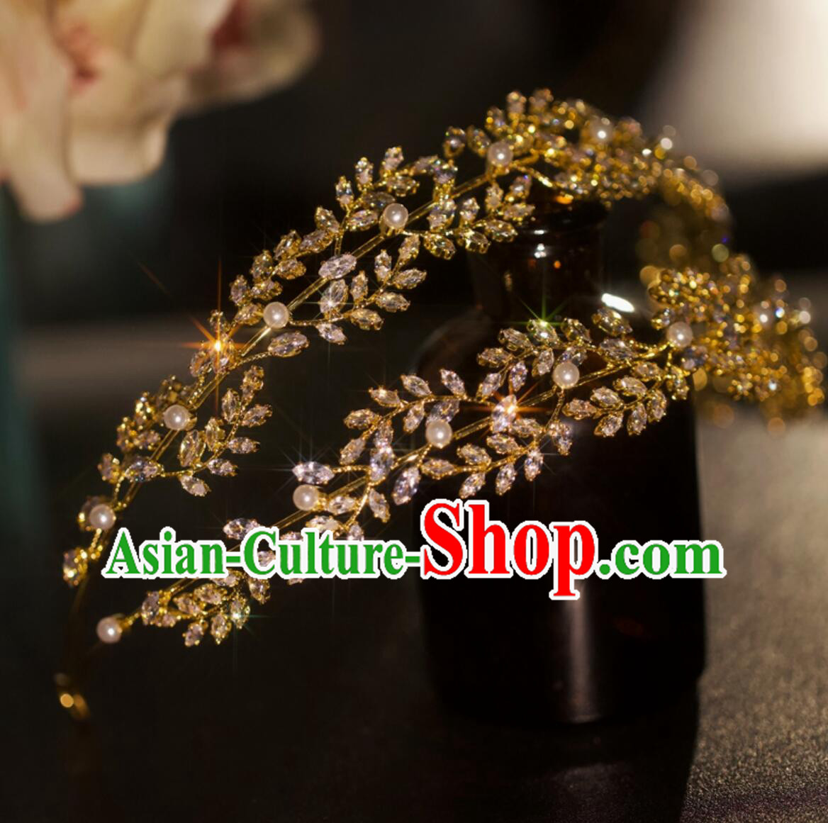 Top Bride Hair Jewelry Handmade Wedding Golden Royal Crown Princess Headwear Top Bride Hair Jewelry Handmade Wedding Golden Royal Crown Princess Headwear