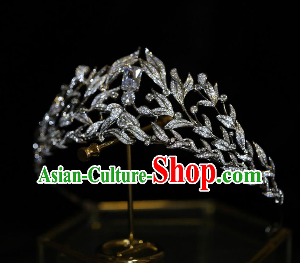 Top Princess Headwear Bride Hair Jewelry Handmade Wedding Zircon Royal Crown Top Princess Headwear Bride Hair Jewelry Handmade Wedding Zircon Royal Crown