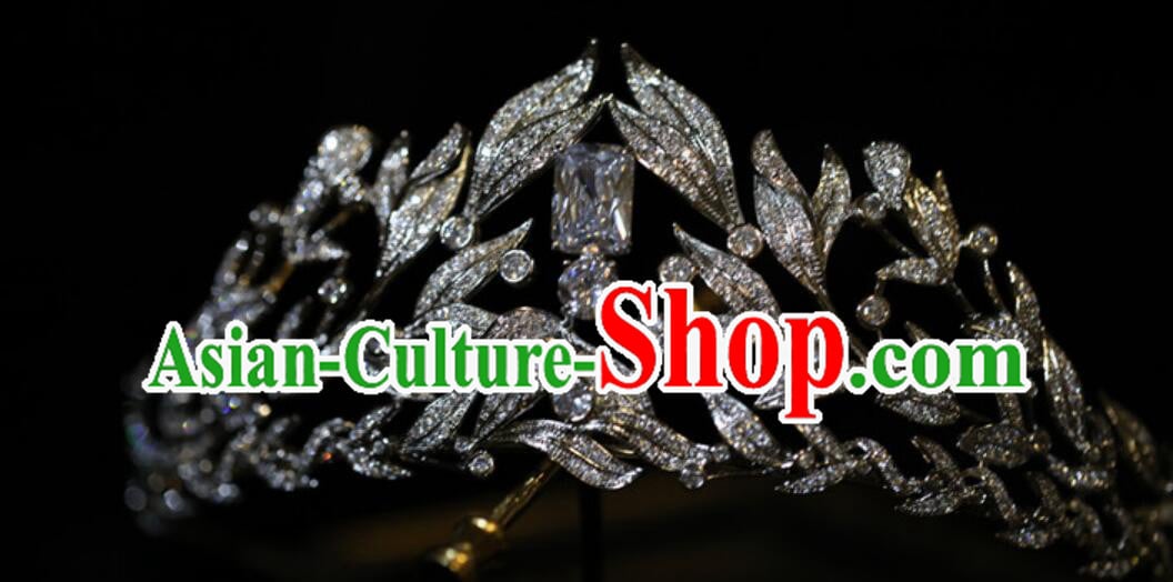 Top Princess Headwear Bride Hair Jewelry Handmade Wedding Zircon Royal Crown Top Princess Headwear Bride Hair Jewelry Handmade Wedding Zircon Royal Crown