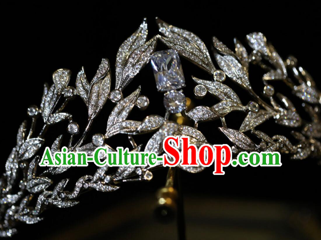 Top Princess Headwear Bride Hair Jewelry Handmade Wedding Zircon Royal Crown Top Princess Headwear Bride Hair Jewelry Handmade Wedding Zircon Royal Crown